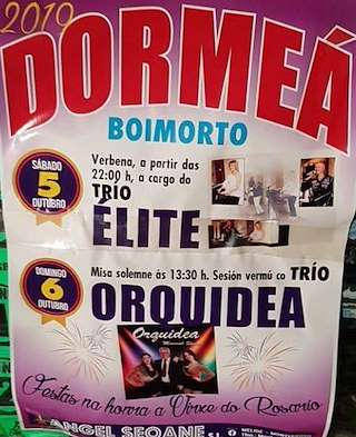 Fechas, información, programa, cartel, imágenes, mapa y ubicación de Virxe do Rosario de Dormeá   en  Boimorto