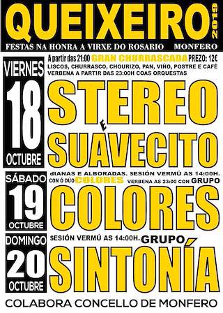 Fechas, información, programa, cartel, imágenes, mapa y ubicación de Virxe do Rosario de Queixeiro   en  Monfero