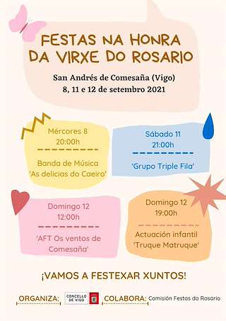 Fechas, información, programa, cartel, imágenes, mapa y ubicación de Virxe do Rosario de San Andrés de Comesaña  en  Vigo