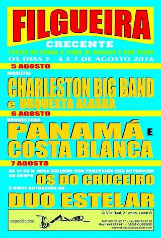Fechas, información, programa, cartel, imágenes, mapa y ubicación de Virxe do Rosario e San Pedro de Filgueira  en  Crecente