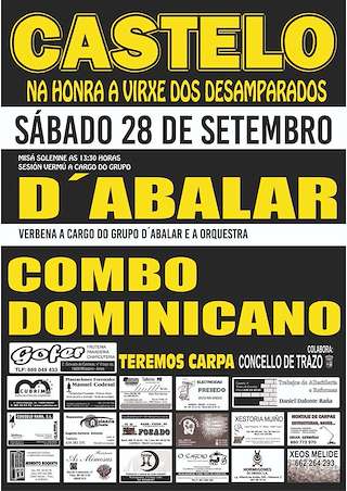 Fechas, información, programa, cartel, imágenes, mapa y ubicación de Virxe dos Desamparados de Castelo  en  Trazo