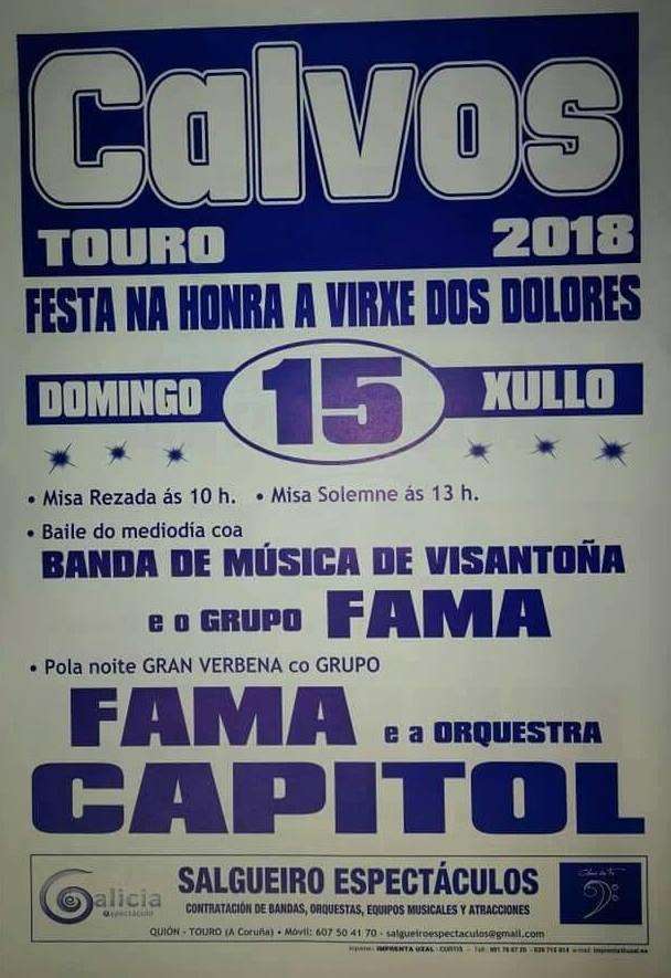 Virxe dos Dolores de Calvos (2024) en Touro