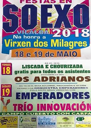 Fechas, información, programa, cartel, imágenes, mapa y ubicación de Virxe dos Milagres de Soexo  en  Vilalba