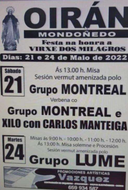 Virxe dos Milagros de Oirán en Mondoñedo