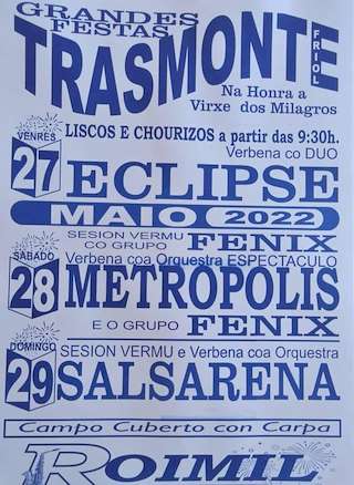 Fechas, información, programa, cartel, imágenes, mapa y ubicación de Virxe dos Milagros de Trasmonte  en  Friol
