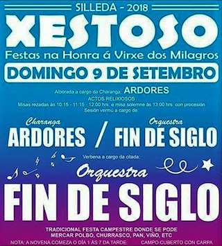Fechas, información, programa, cartel, imágenes, mapa y ubicación de Virxe dos Milagros de Xestoso  en  Silleda