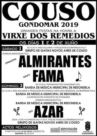 Fechas, información, programa, cartel, imágenes, mapa y ubicación de Virxe dos Remedios de Couso  en  Gondomar