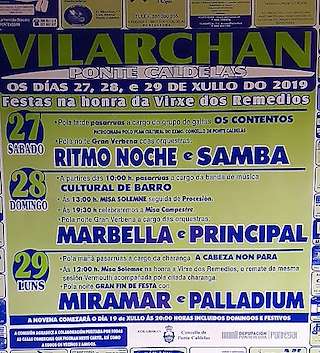 Fechas, información, programa, cartel, imágenes, mapa y ubicación de Virxe dos Remedios de Vilarchan  en  Ponte Caldelas