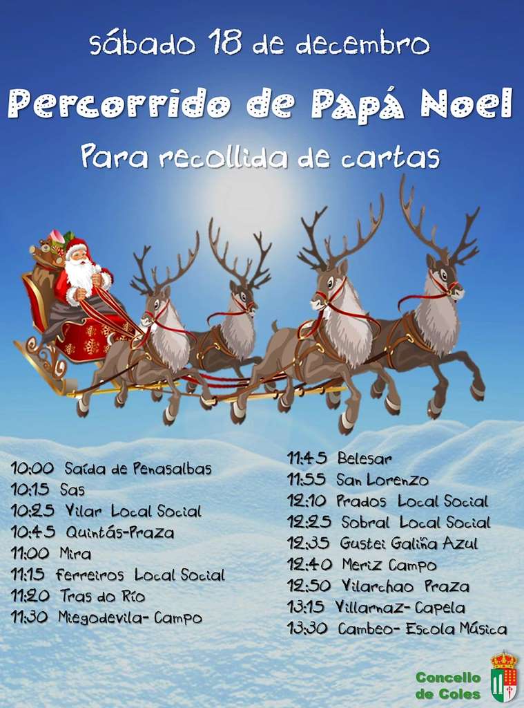 Visita de Papá Noel en Coles