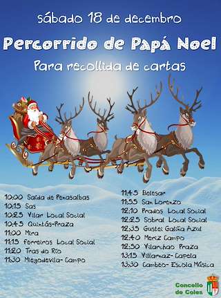 Fechas, información, programa, cartel, imágenes, mapa y ubicación de Visita de Papá Noel  en  Coles