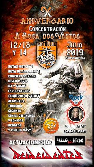 XIII Concentración de Motos A Rosa dos Ventos (2024) en Poio