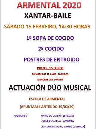 Fechas, información, programa, cartel, imágenes, mapa y ubicación de Xantar Campestre de Verán de Armental  en  Vilasantar