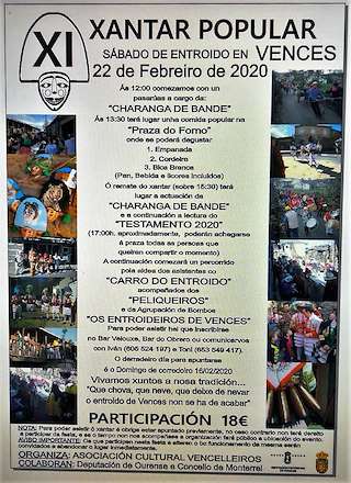 XIV Xantar e Entroido de Vences en Monterrei
