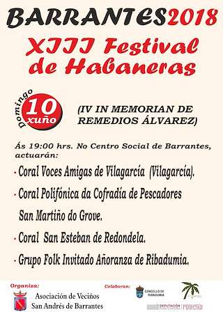 XVII Festival de Habaneras de Barrantes en Ribadumia