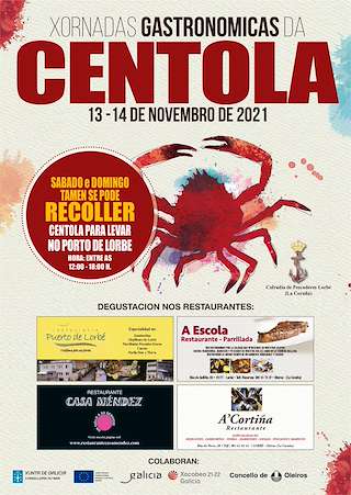 Fechas, información, programa, cartel, imágenes, mapa y ubicación de Xornadas Gastronómicas da Centola de Lorbé  en  Oleiros