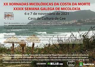 Fechas, información, programa, cartel, imágenes, mapa y ubicación de XXII Xornadas Micolóxicas da Costa da Morte  en  Cee