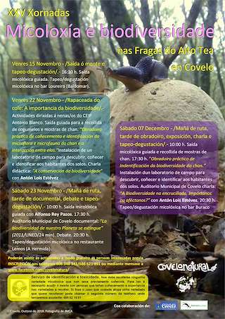 Fechas, información, programa, cartel, imágenes, mapa y ubicación de XXIX Xornadas Micolóxicas e Ambientais  en  Covelo