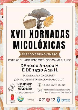 Fechas, información, programa, cartel, imágenes, mapa y ubicación de XIV Xornadas Micolóxicas  en  Touro