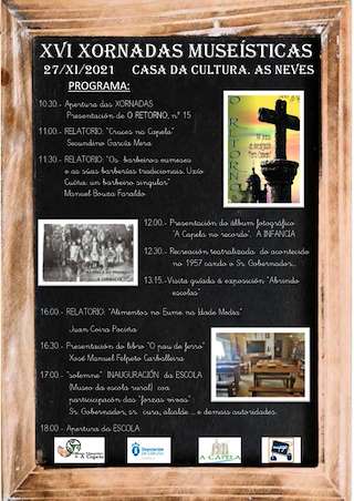 Fechas, información, programa, cartel, imágenes, mapa y ubicación de XVIII Xornadas Museísticas  en  A Capela