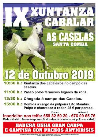 Fechas, información, programa, cartel, imágenes, mapa y ubicación de XI Xuntanza Cabalar de As Caselas  en  Santa Comba