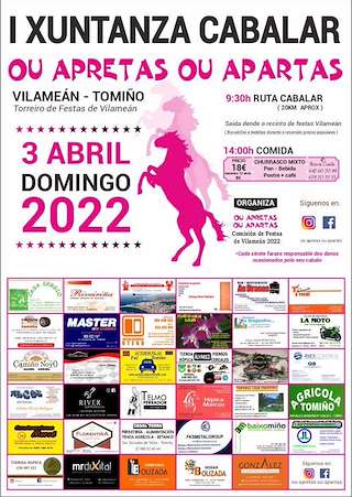 Fechas, información, programa, cartel, imágenes, mapa y ubicación de III Xuntanza Cabalar de Vilameán   en  Tomiño