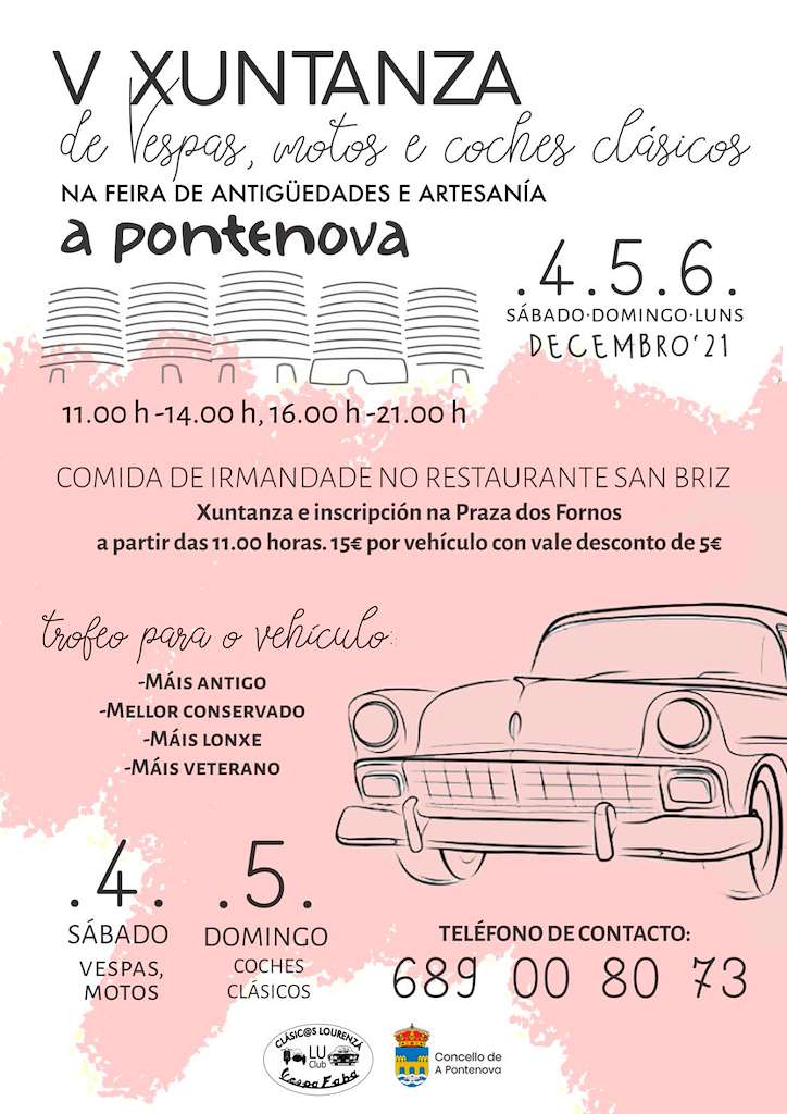 VII Xuntanza de Vespas, Motos e Coches Clásicos en A Pontenova
