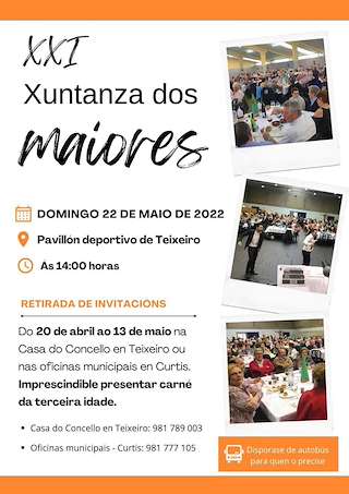 Fechas, información, programa, cartel, imágenes, mapa y ubicación de XXIII Xuntanza dos Maiores  en  Curtis