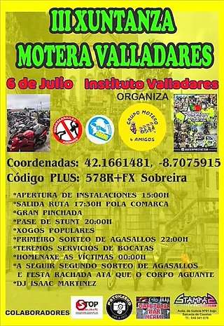Fechas, información, programa, cartel, imágenes, mapa y ubicación de VI Xuntanza Motera de Valladares (2024)  en  Vigo
