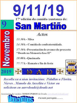 XXI Comida - Xuntanza de San Martiño de Doade en Sober